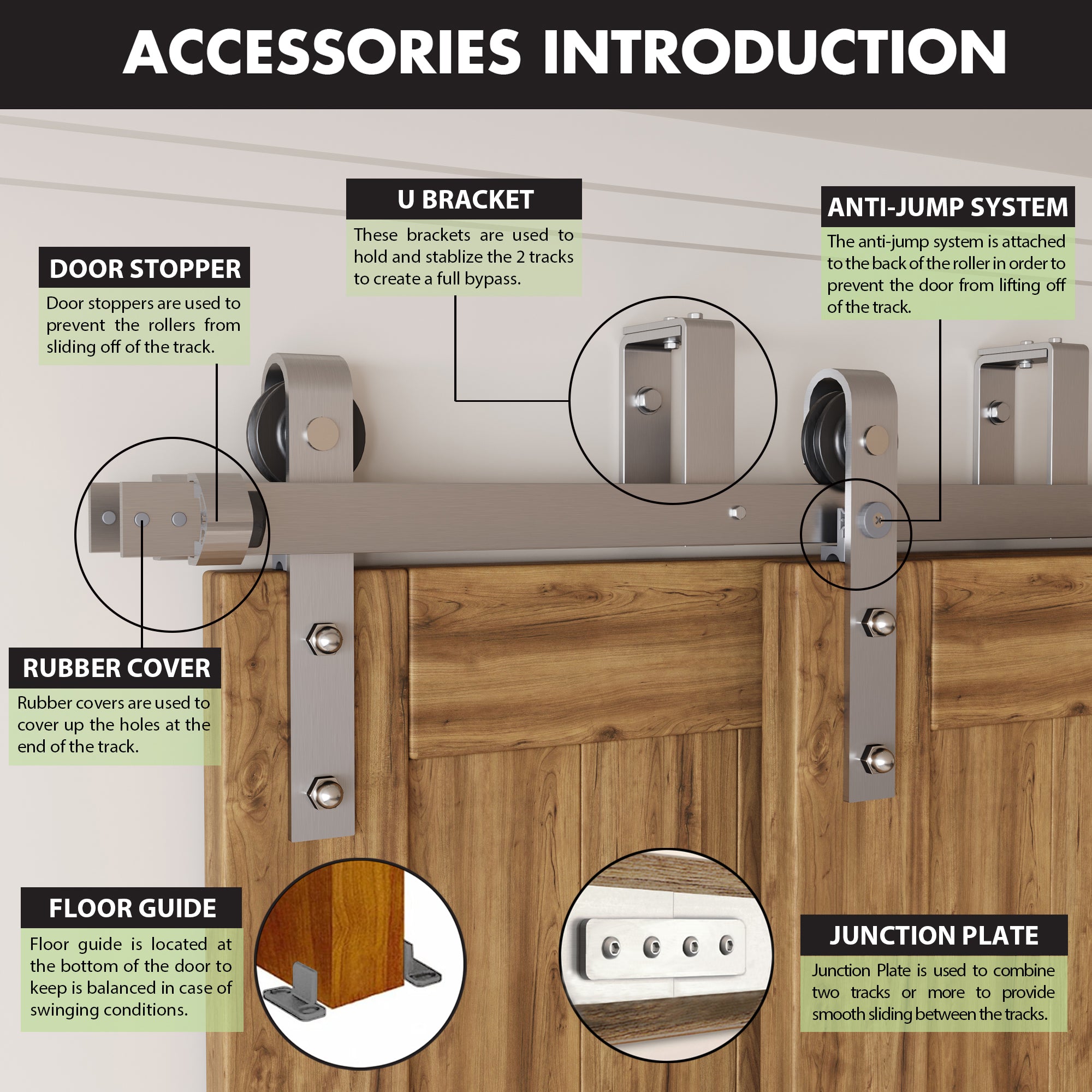 brushed nickel double track bypass accessories introduction