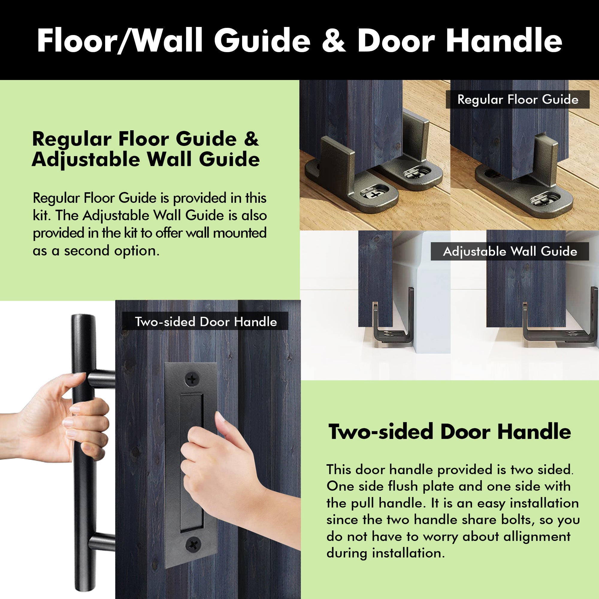 homacer sliding door floor guide and wall guide