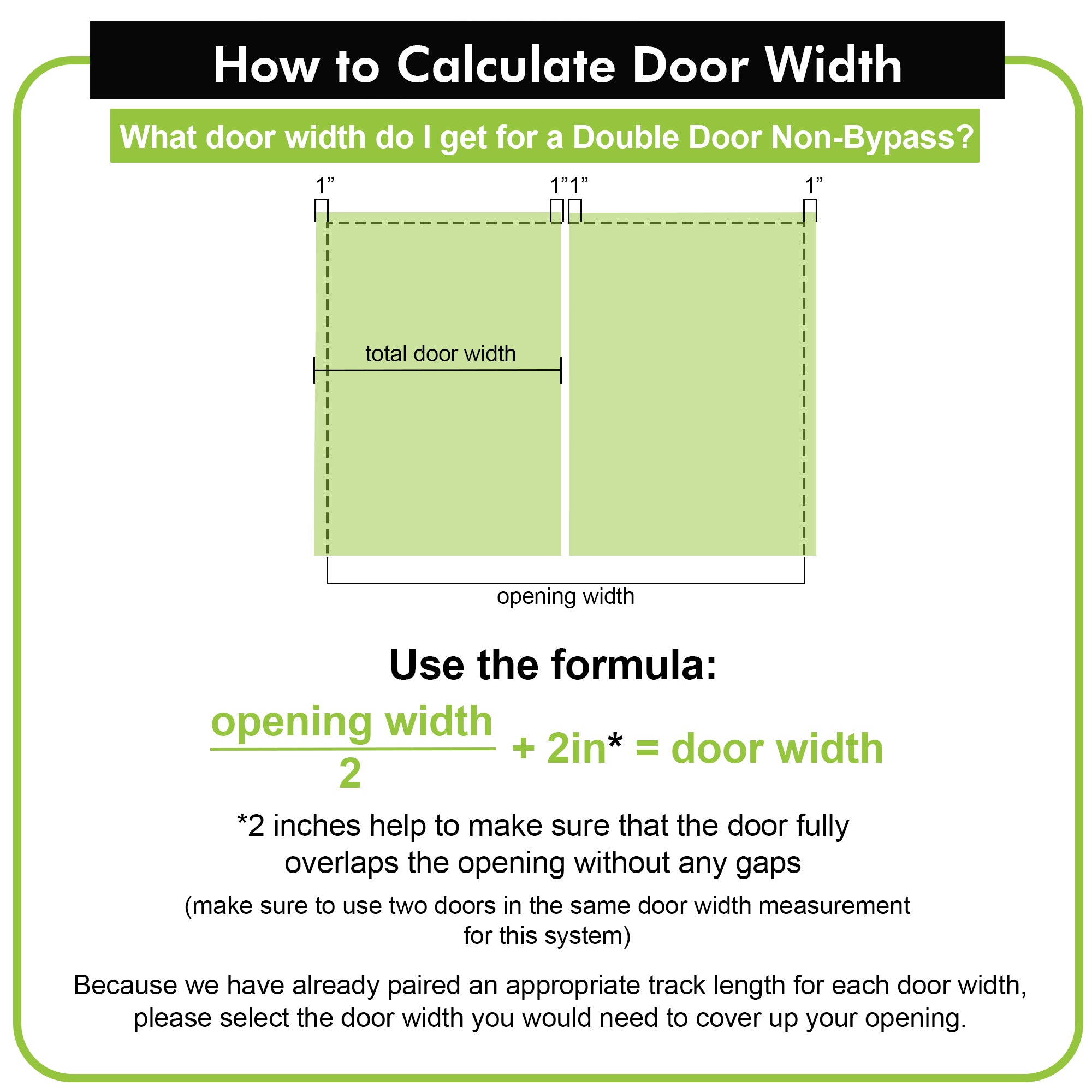 homacer how to calculate door with