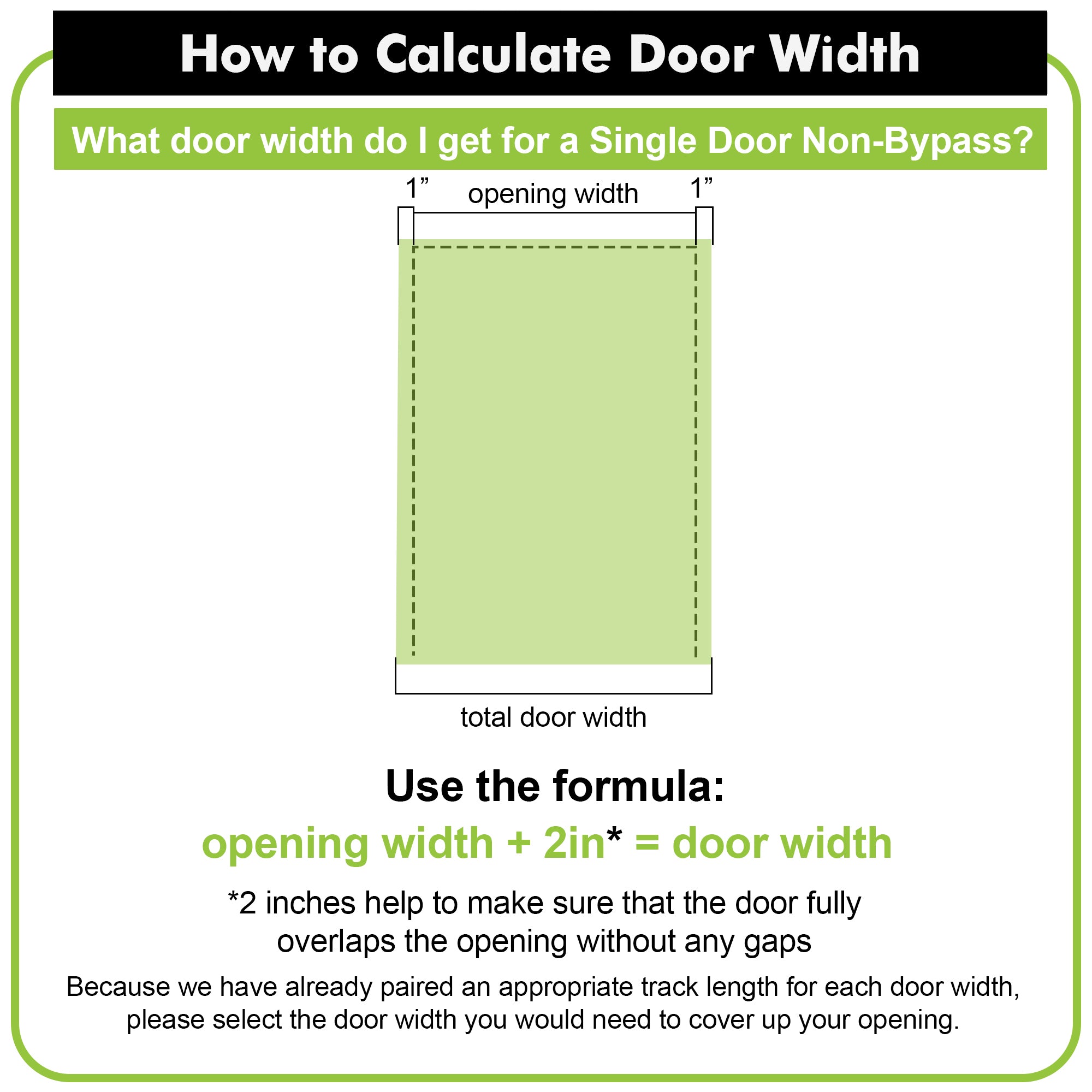 homacer door width calculate