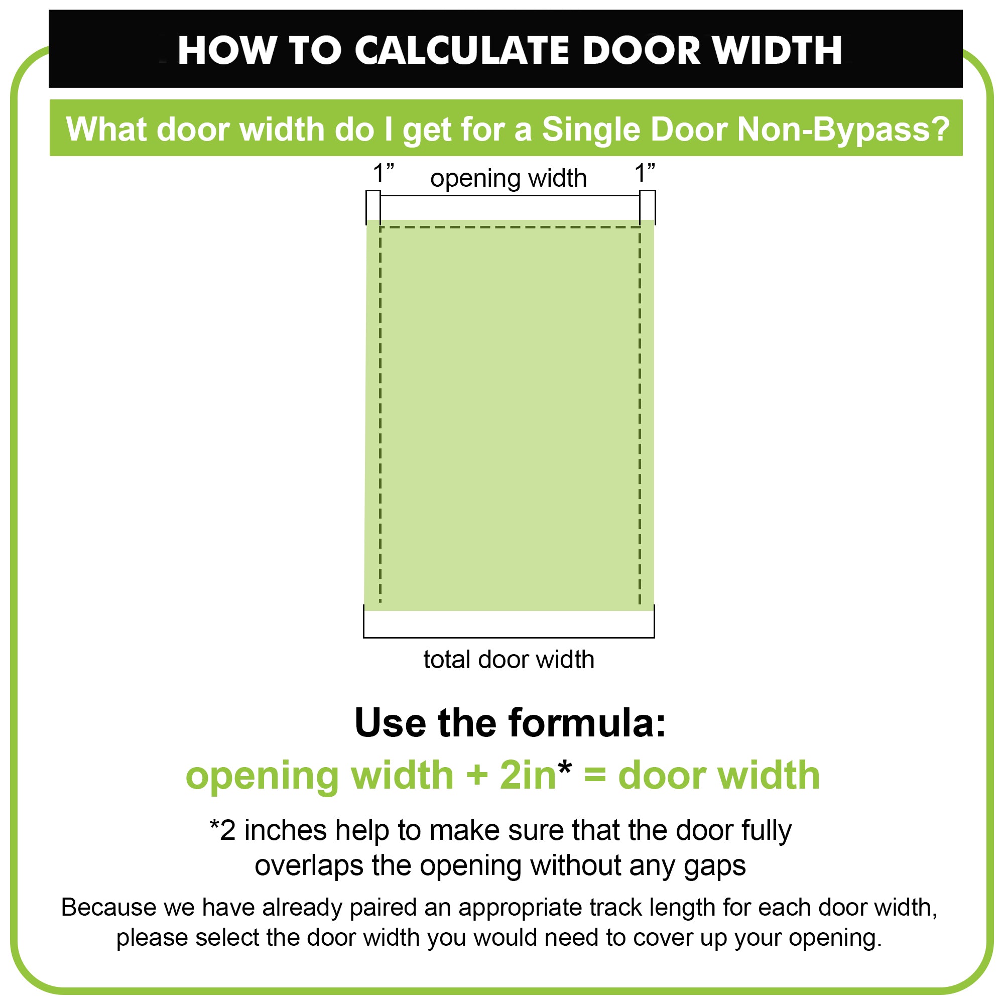 barn door calculate door width guide