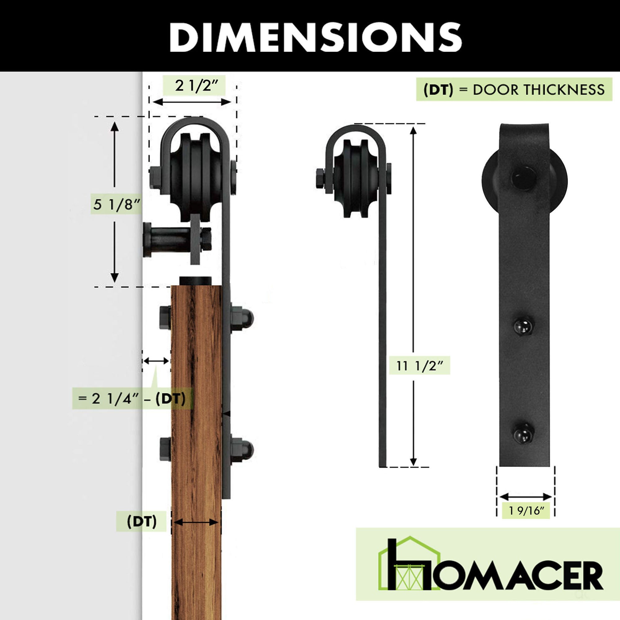 black barn door hardware kit dimensions non bypass