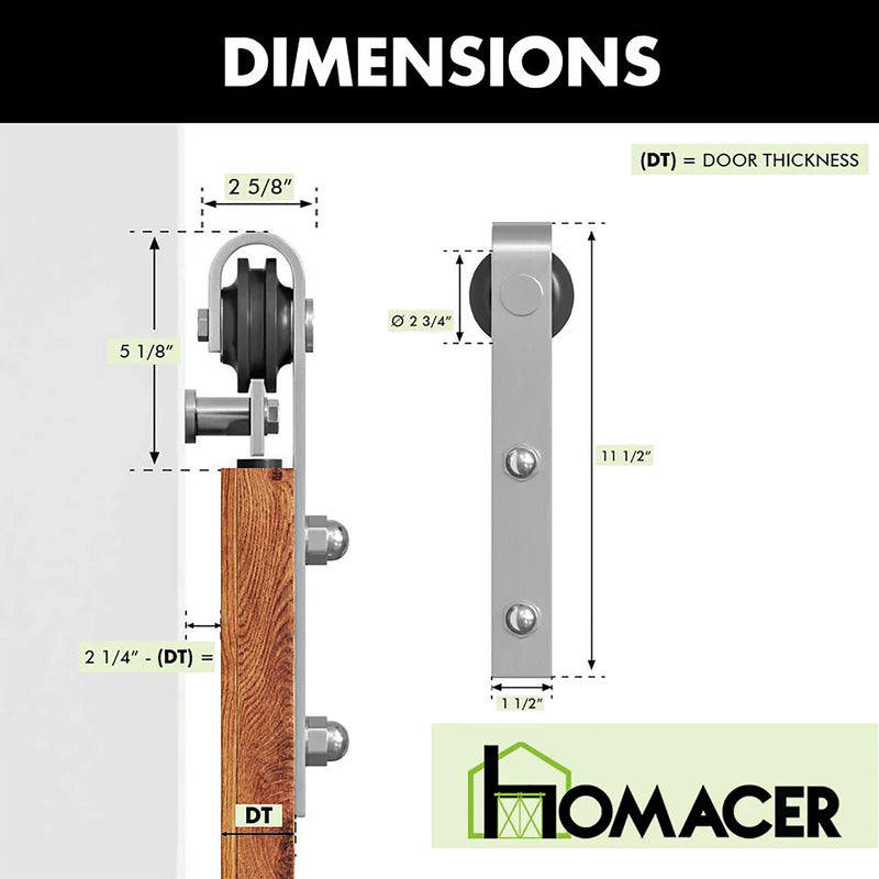 Homacer Brushed Nickel Classic Design Roller Set