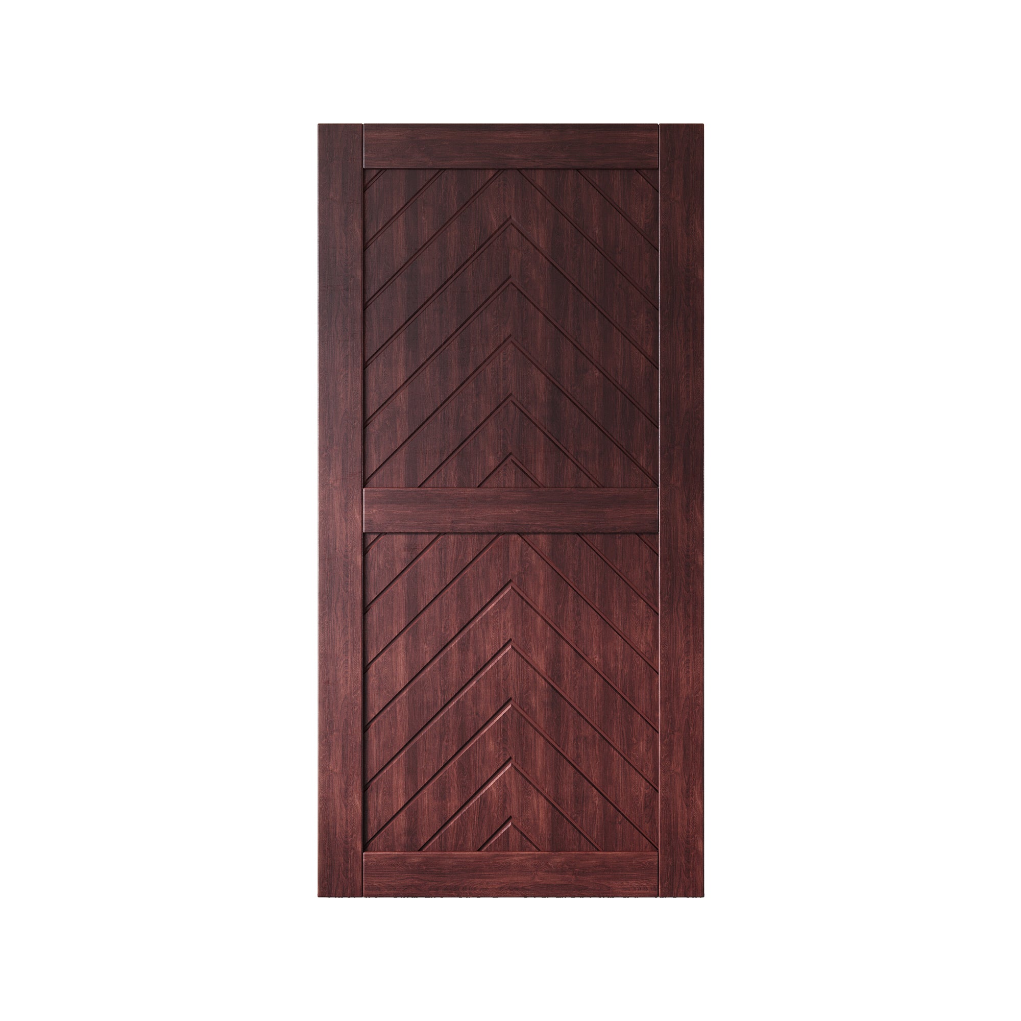 pine wood barn door red