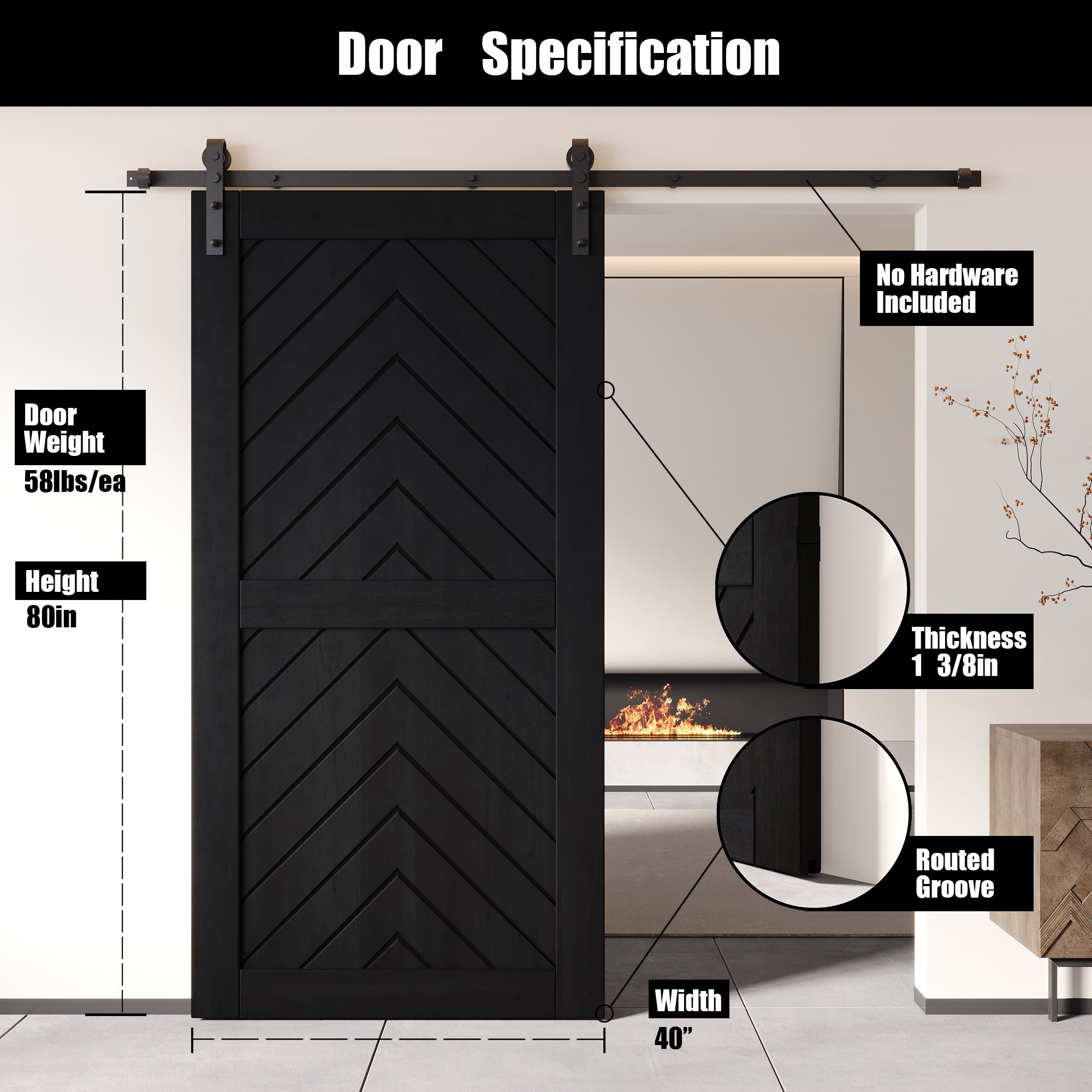 Pine Wood Barn Door