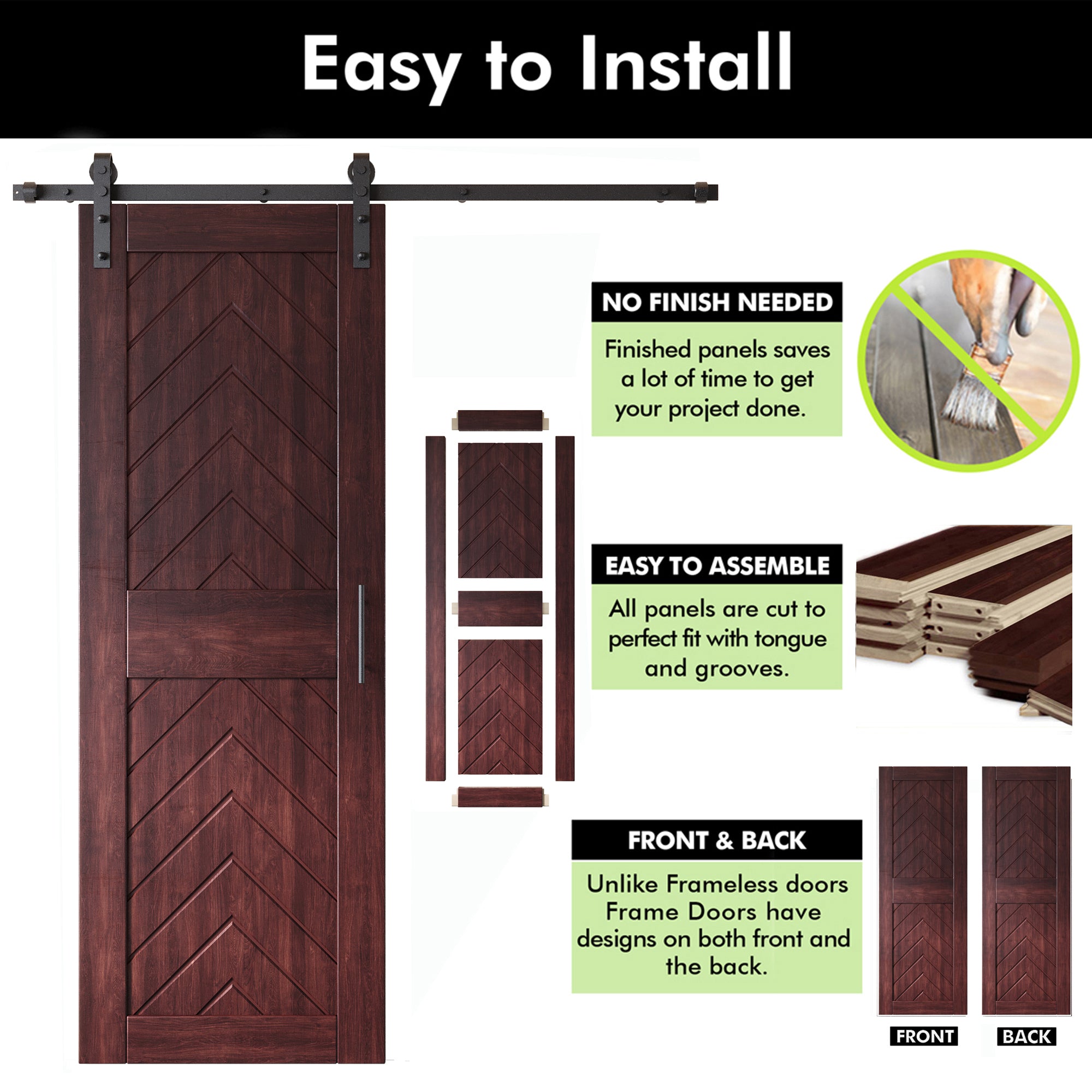 sliding barn door hardware with door pine wood barn door red fishbone design