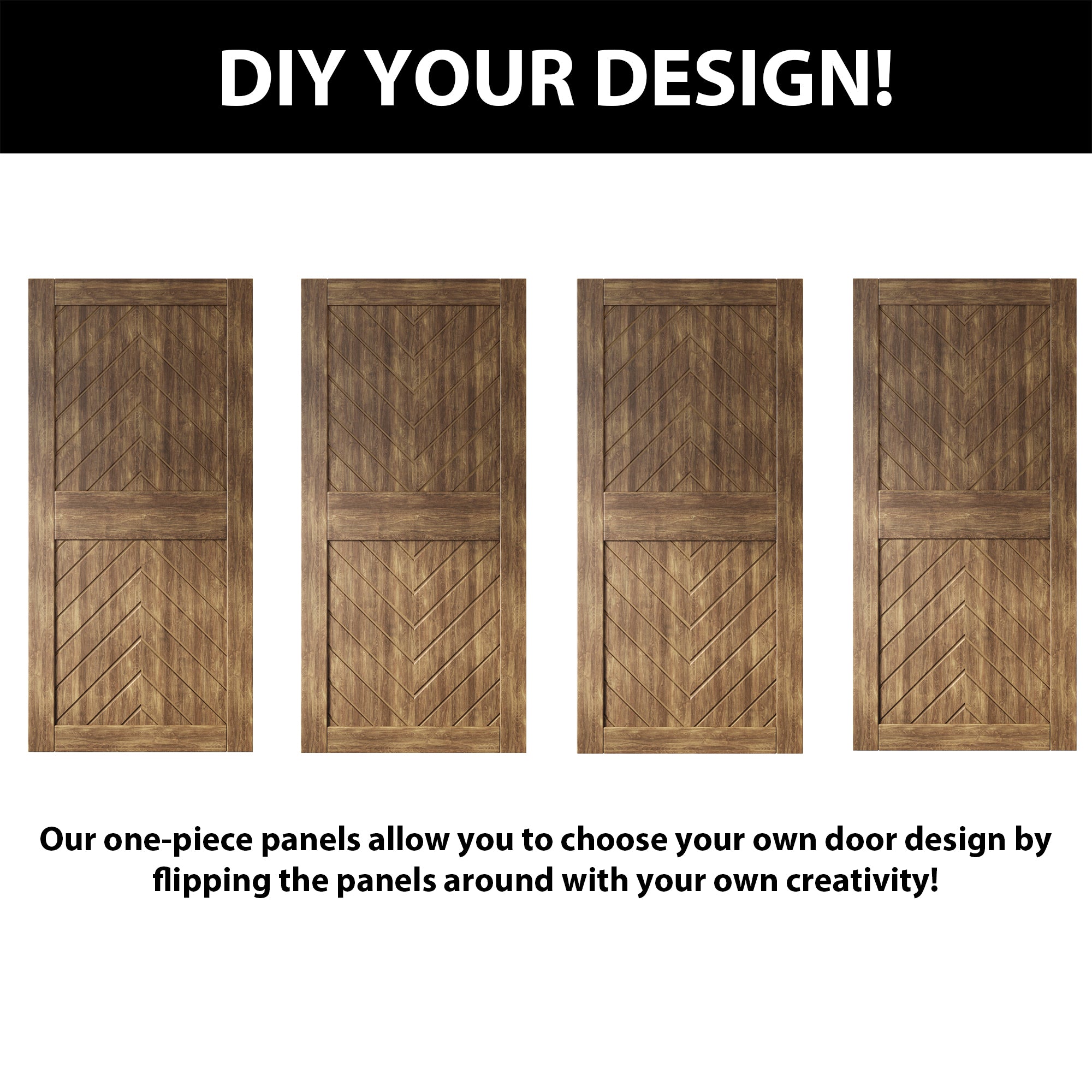 sliding barn door hardware kit with two doors pine wood barn door dark walnut fishbone design