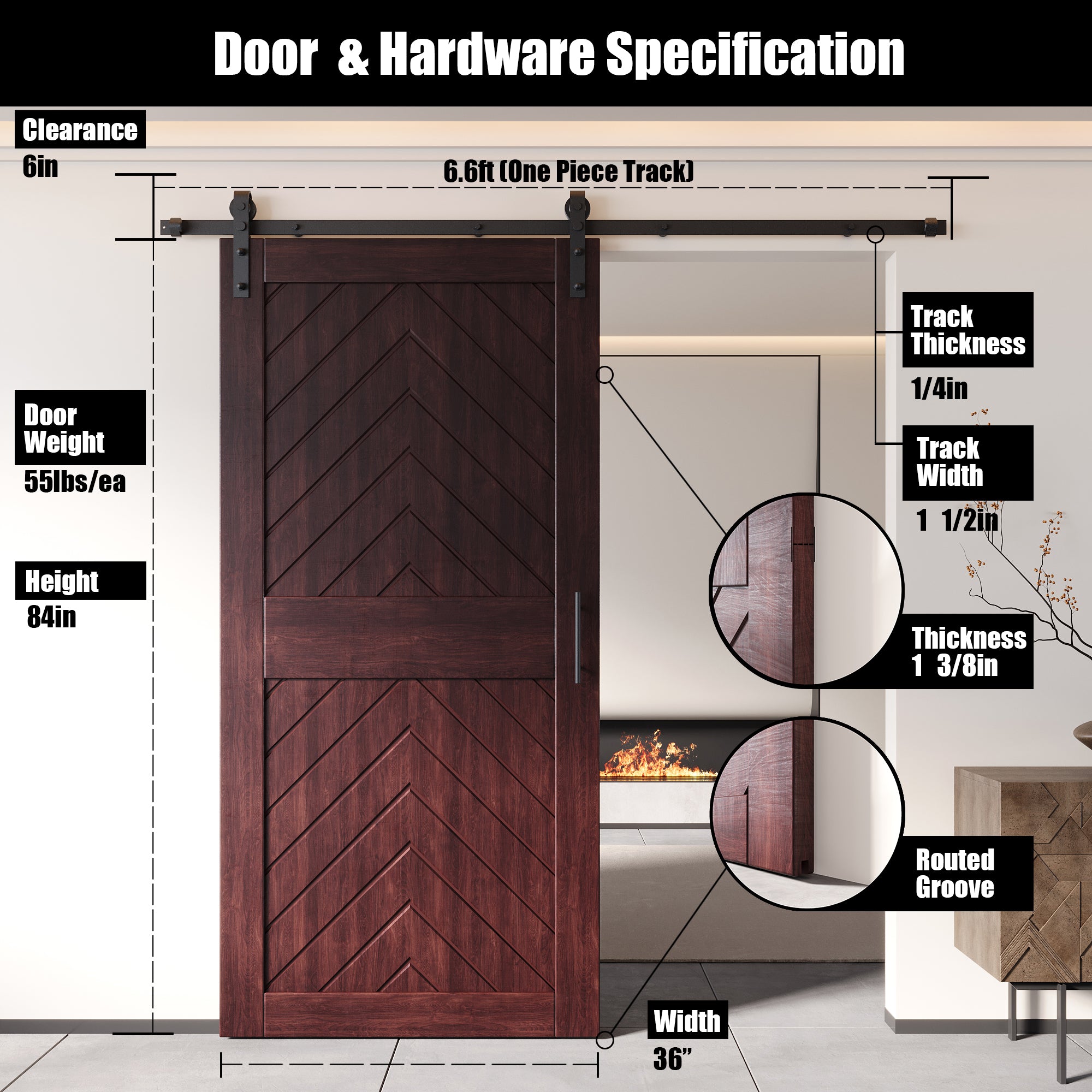 sliding barn door hardware with door pine wood barn door red fishbone design