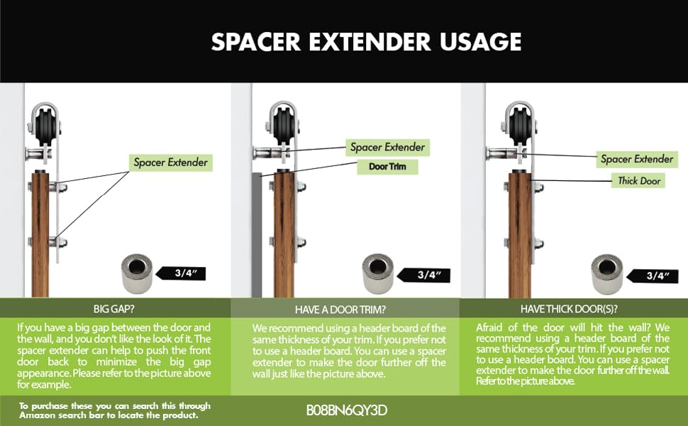 5in Lag Bolt and Spacer Extender Set (Brushed Nickel)