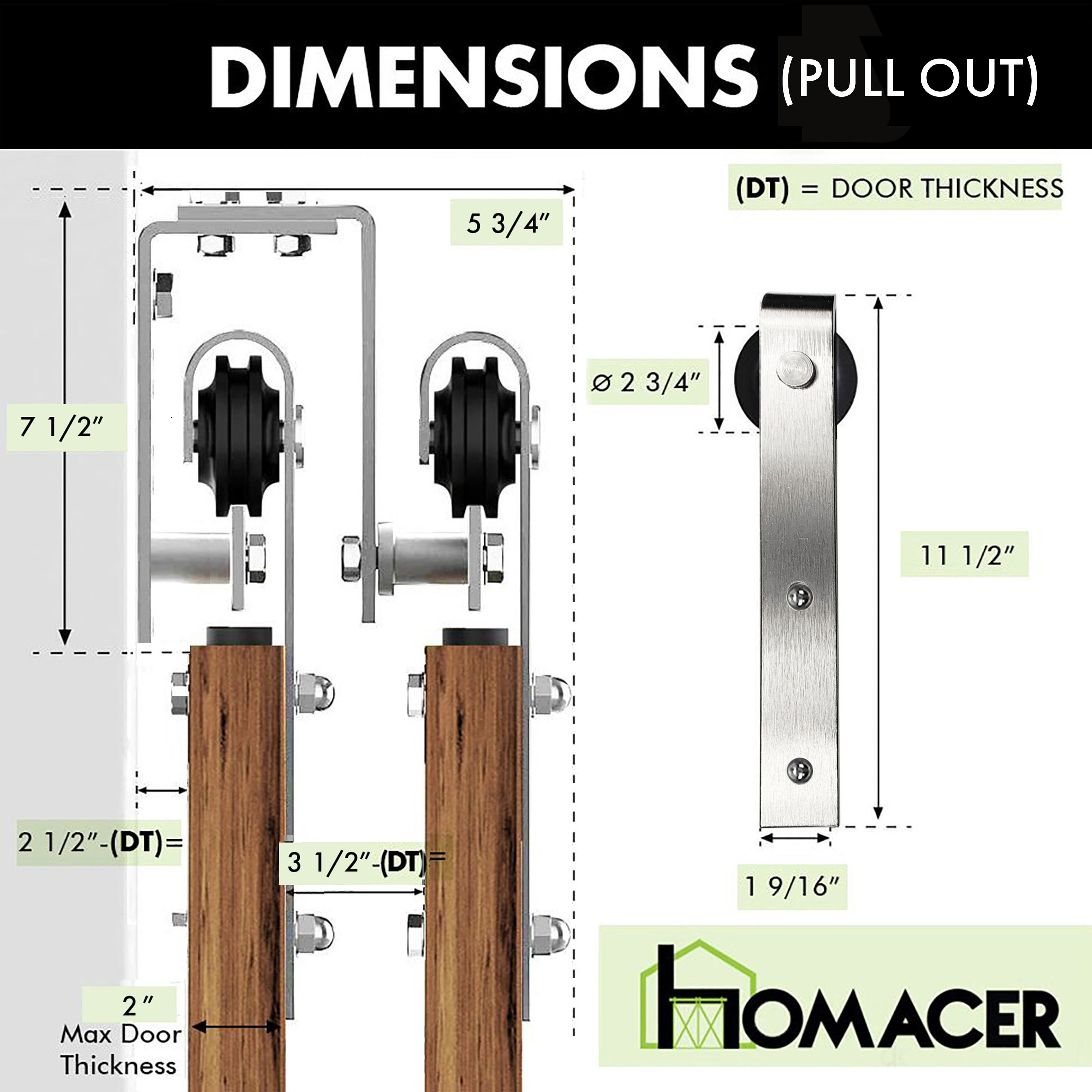 Brushed Nickel U Bracket Set (Not for Black Wheel)