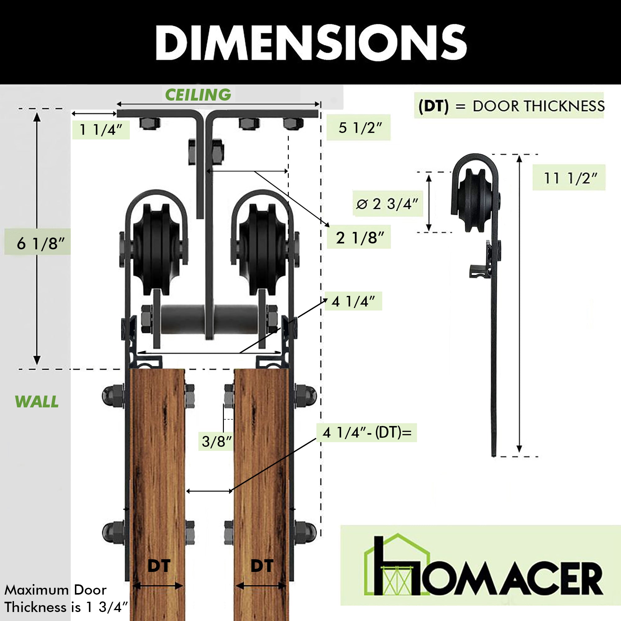 double track sliding door hardware