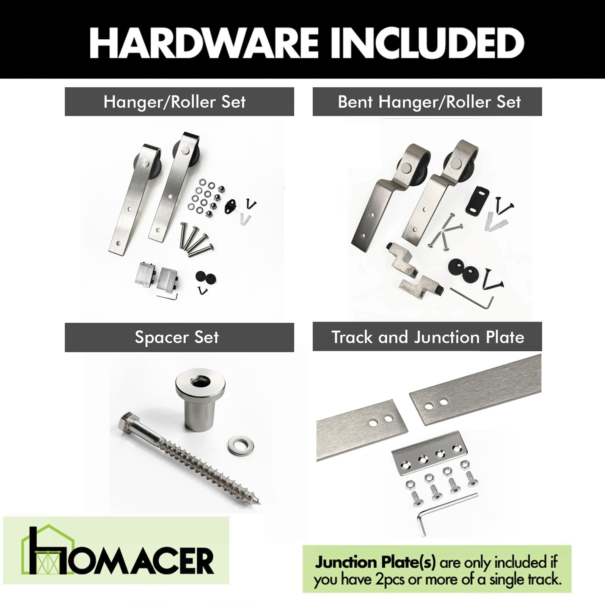 mini double door bypass hardware kit for cabinets hardware included