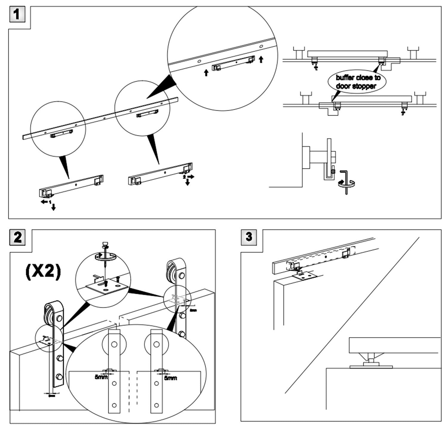 self closing barn door hardware