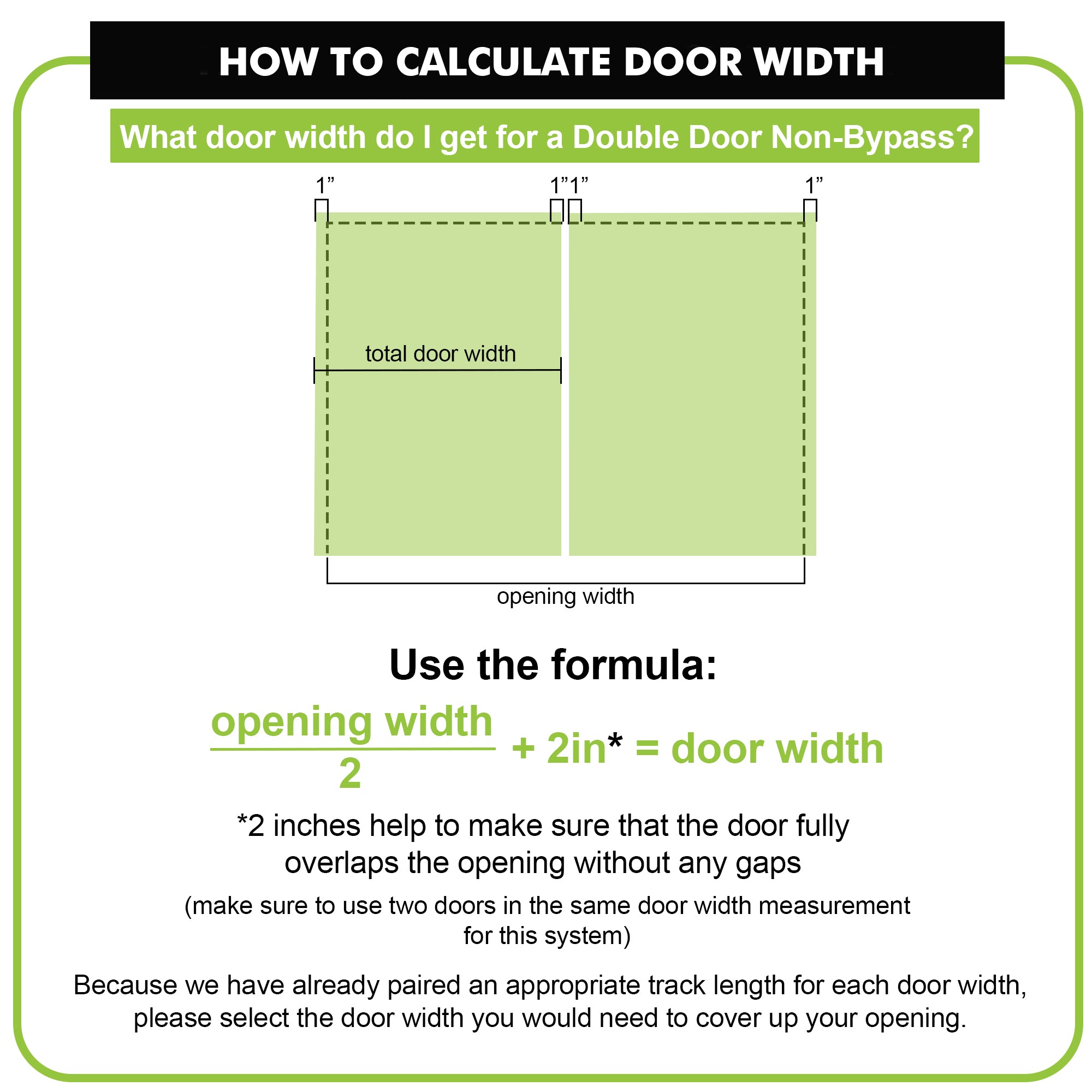 homacer how to calculate door width