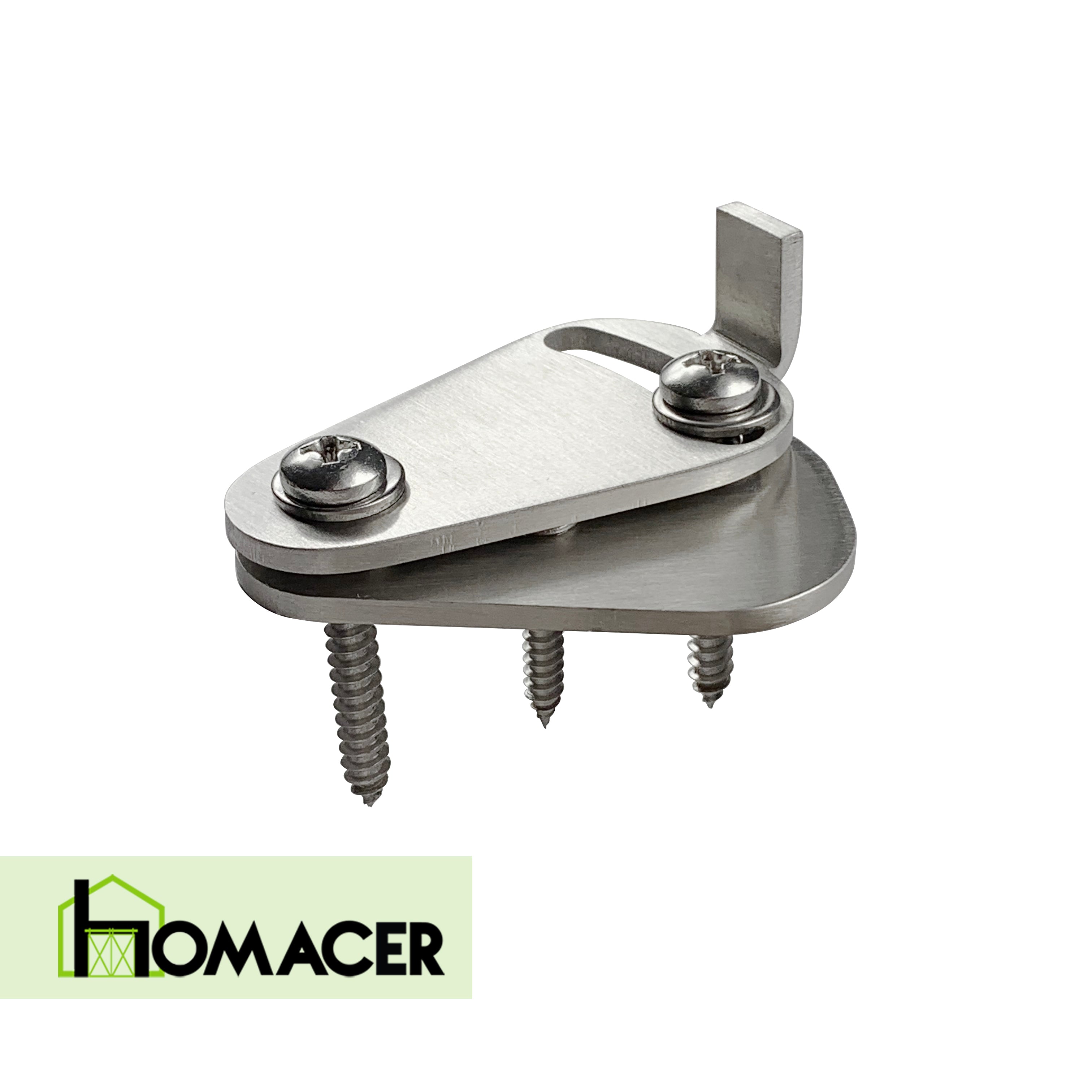 Homacer Sliding Barn Door Brushed Nickel Teardrop Lock