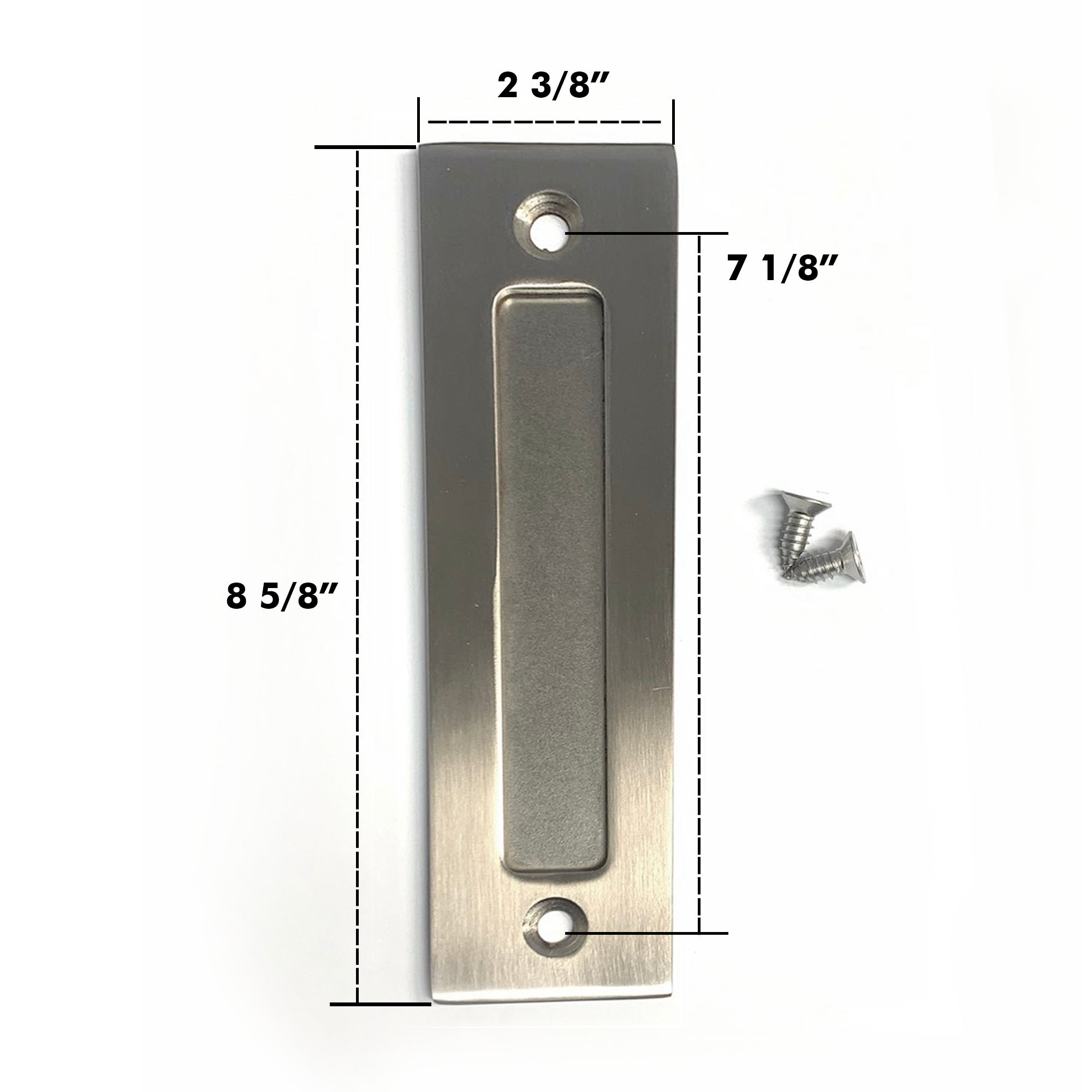 homacer sliding barn door Brushed Nickel Door Handle Design#14 dimensions